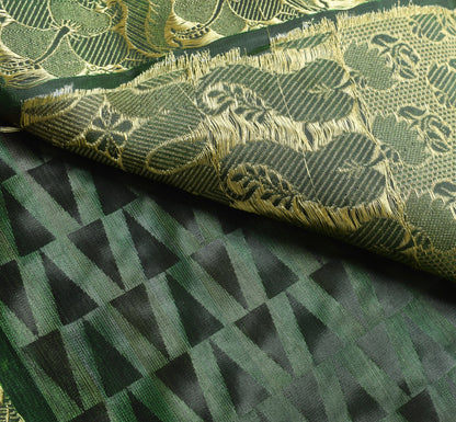 Indian Multi-Color Banarasi Sari Self & Zari Woven Art Silk Saree Blouse Fabric