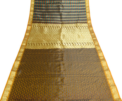 Indian Multi-Color Sari Banarasi Self & Zari Woven Art Silk Saree Blouse Fabric