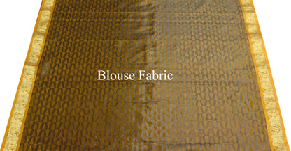 Indian Multi-Color Sari Banarasi Self & Zari Woven Art Silk Saree Blouse Fabric