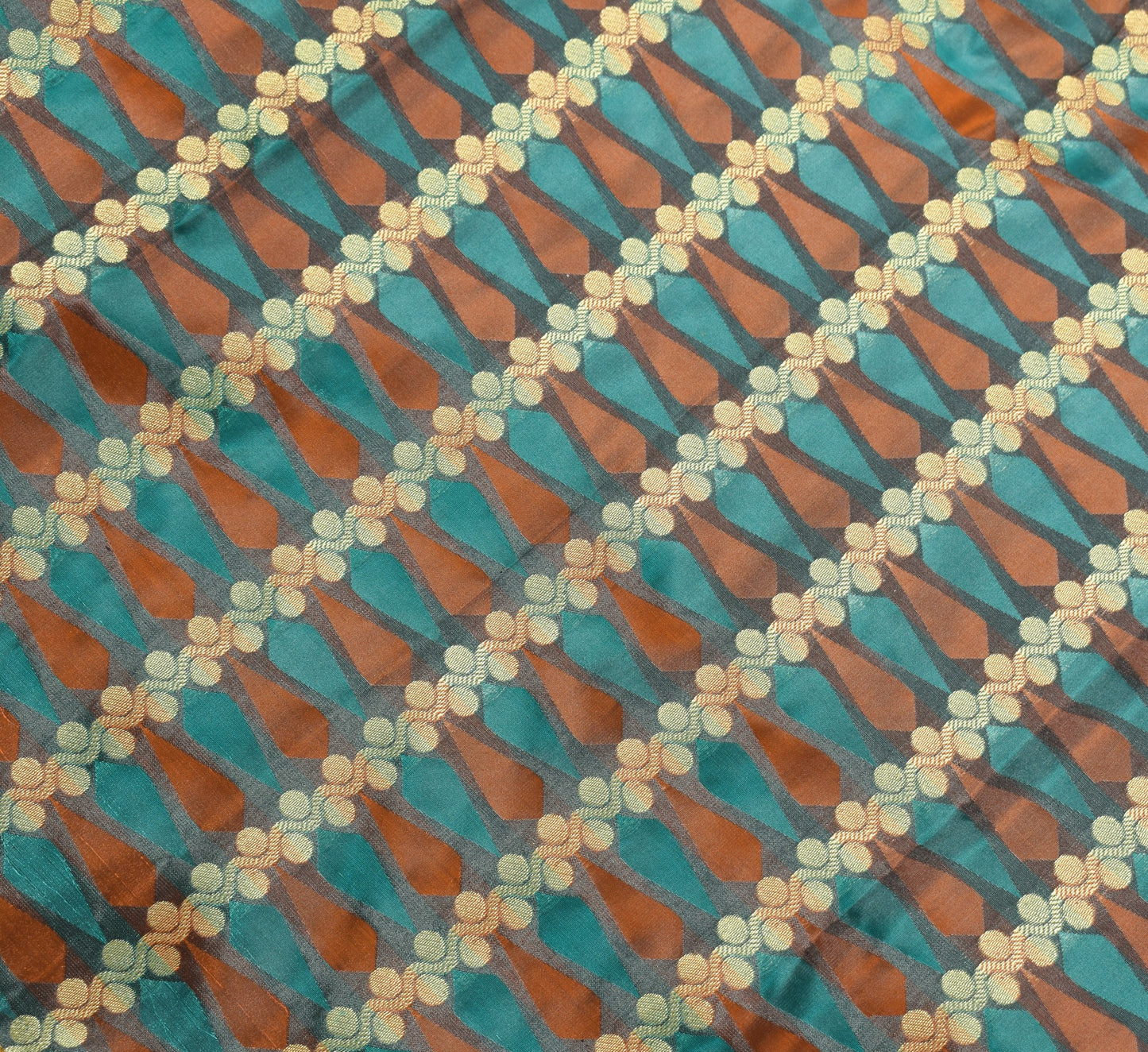 Indian Multi-Color Sari Banarasi Self & Zari Woven Art Silk Saree Blouse Fabric