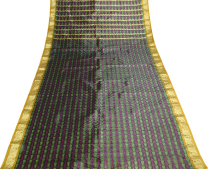 Indian Multi-Color Banarasi Sari Art Silk Self & Zari Woven Saree Blouse Fabric