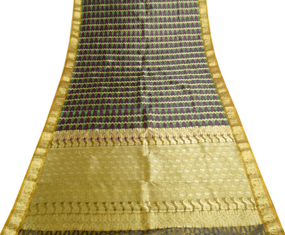 Indian Multi-Color Banarasi Sari Art Silk Self & Zari Woven Saree Blouse Fabric