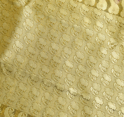 Indian Multi-Color Banarasi Sari Art Silk Self & Zari Woven Saree Blouse Fabric