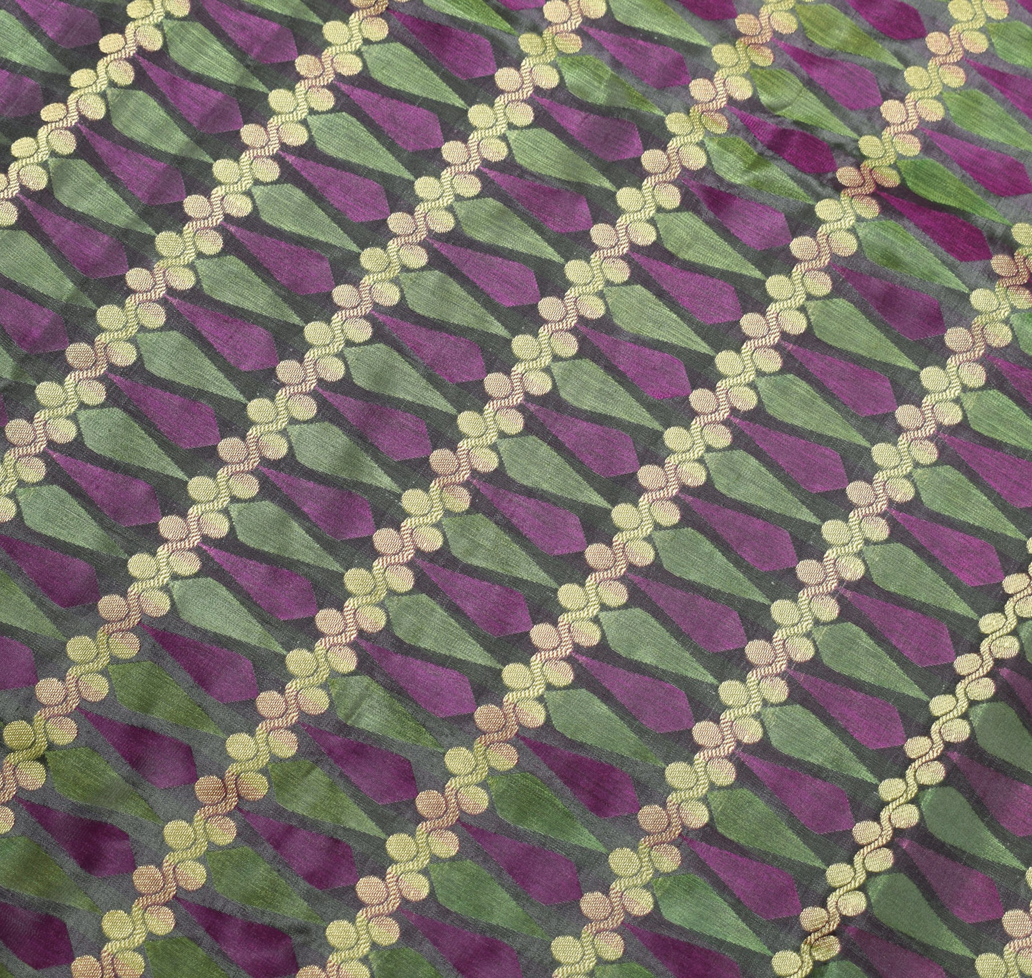 Indian Multi-Color Banarasi Sari Art Silk Self & Zari Woven Saree Blouse Fabric