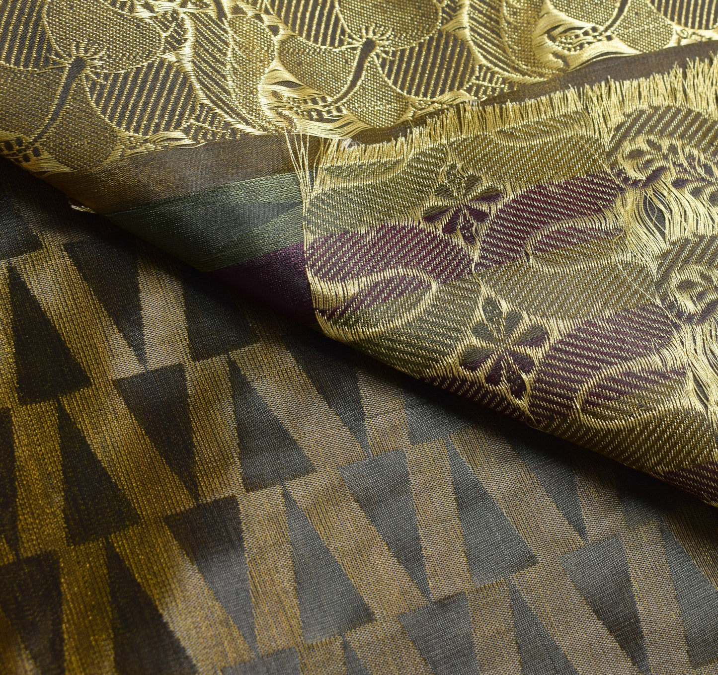 Indian Multi-Color Banarasi Sari Art Silk Self & Zari Woven Saree Blouse Fabric