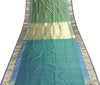 Indian Green Purple DualTone Sari Art Silk Banarasi Saree Blouse Gold Zari Woven