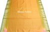 Indian Orange Dual Tone Sari Art Silk Banarasi Saree Blouse Gold Zari Woven