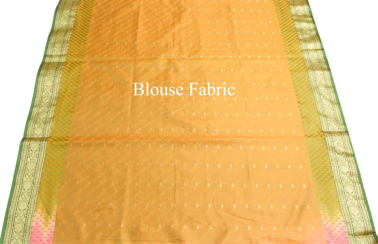 Indian Orange Dual Tone Sari Art Silk Banarasi Saree Blouse Gold Zari Woven