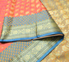 Indian Pink Dual Tone Sari Banarasi Art Silk Saree with Blouse Gold Zari Woven