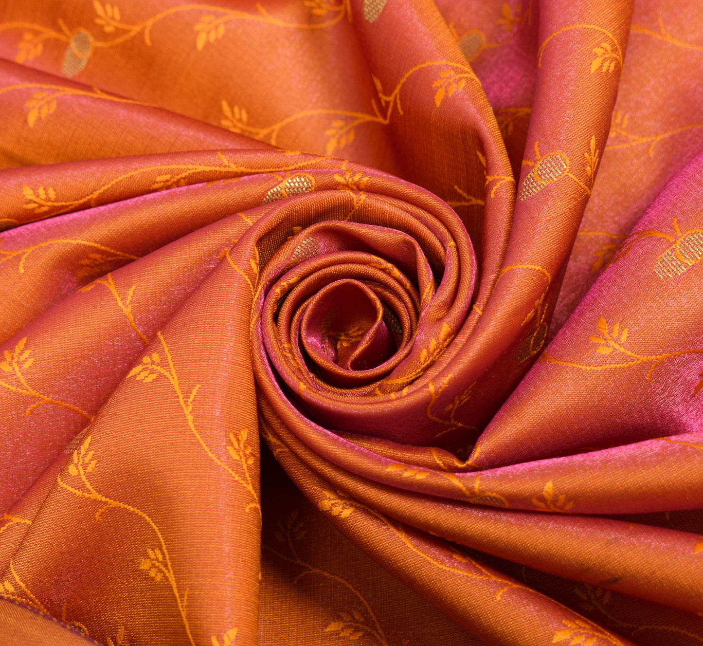 Indian Pink Dual Tone Sari Banarasi Art Silk Saree with Blouse Gold Zari Woven