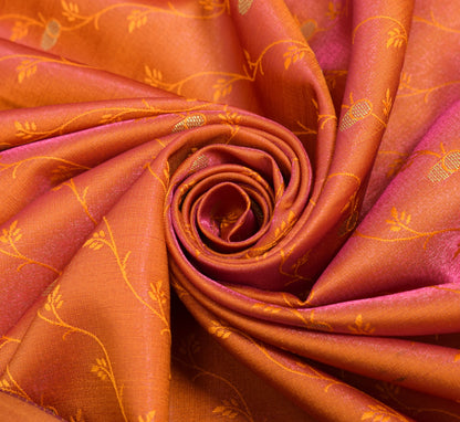 Indian Pink Dual Tone Sari Banarasi Art Silk Saree with Blouse Gold Zari Woven