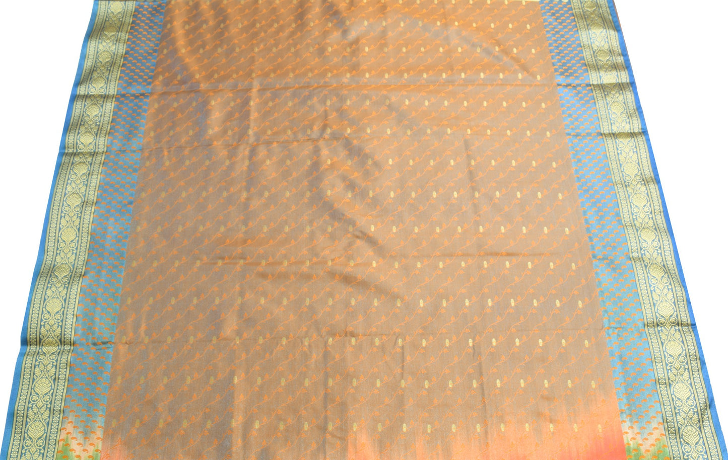 Indian Pink Dual Tone Sari Banarasi Art Silk Saree with Blouse Gold Zari Woven