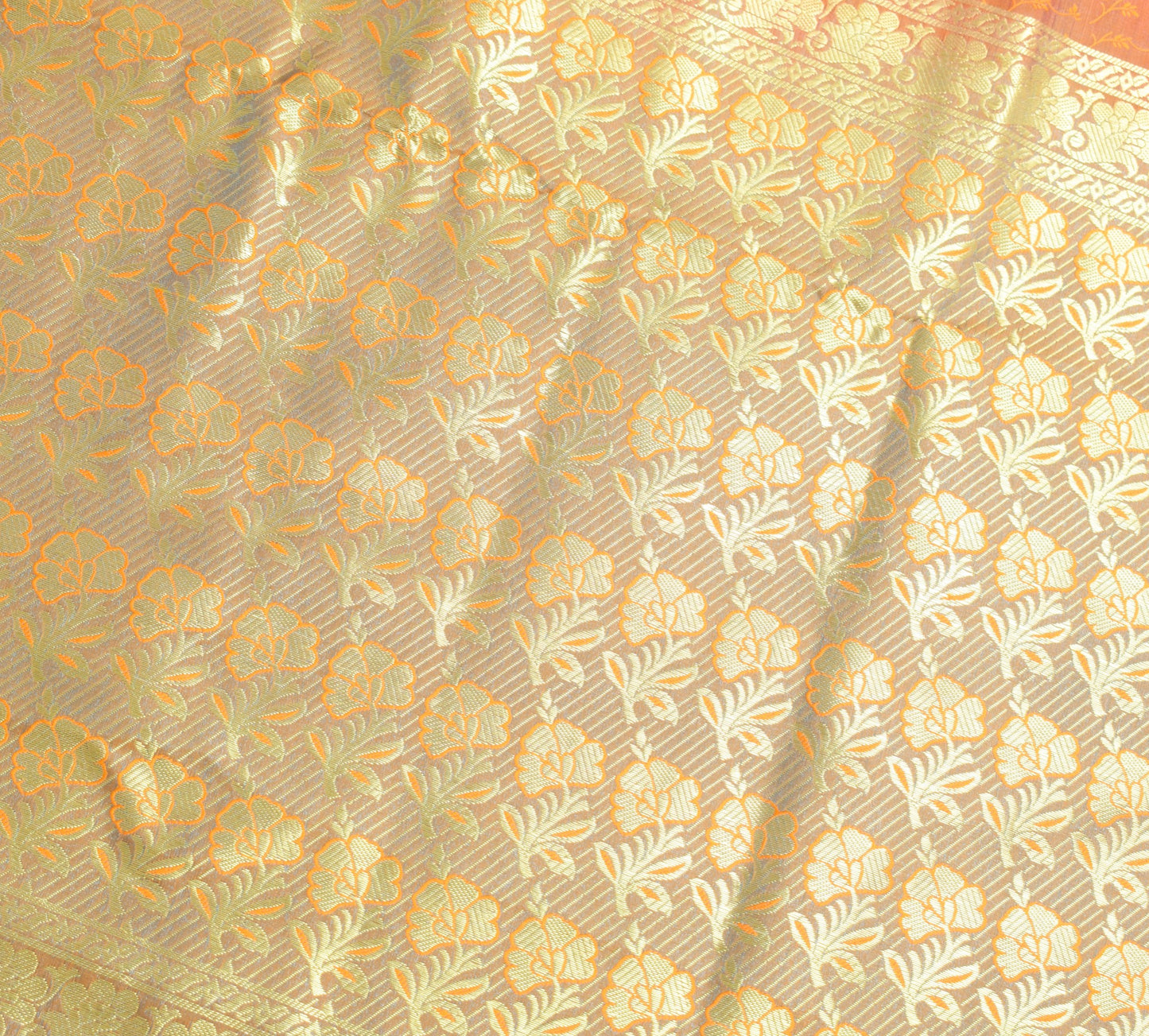 Indian Pink Dual Tone Sari Banarasi Art Silk Saree with Blouse Gold Zari Woven