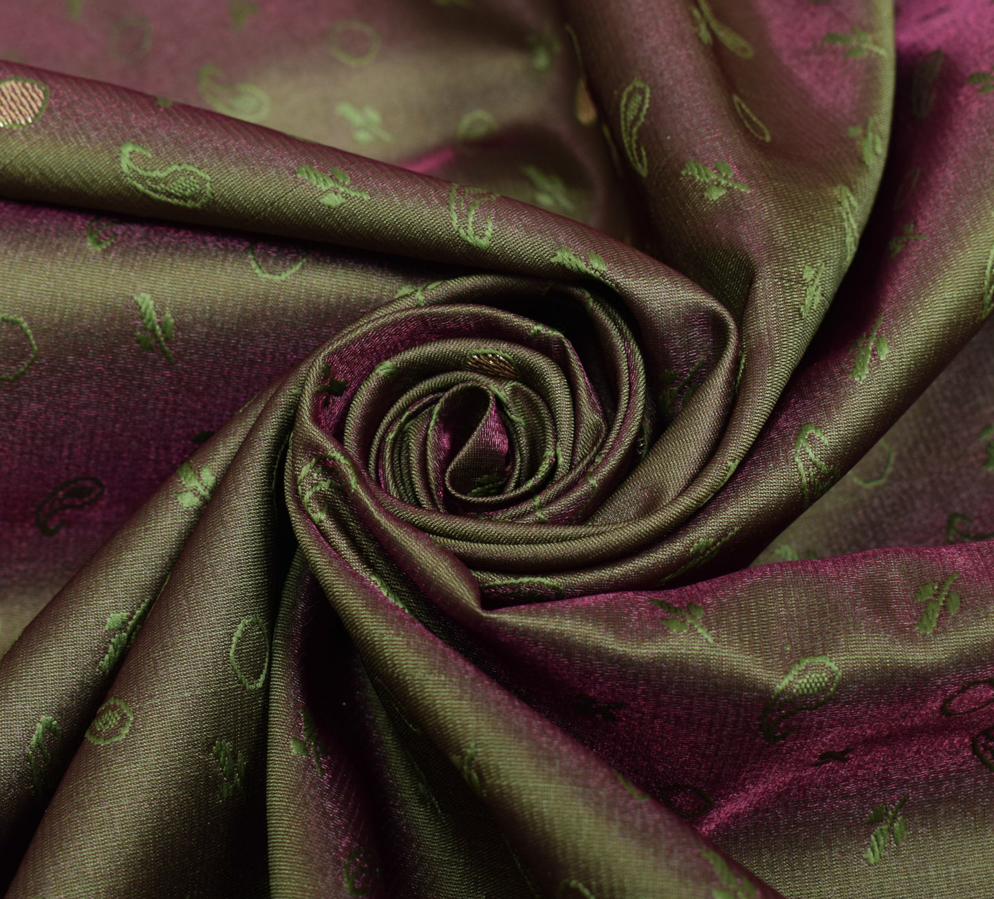 Indian Green Dual Tone Sari Banarasi Art Silk Saree with Blouse Gold Zari Woven