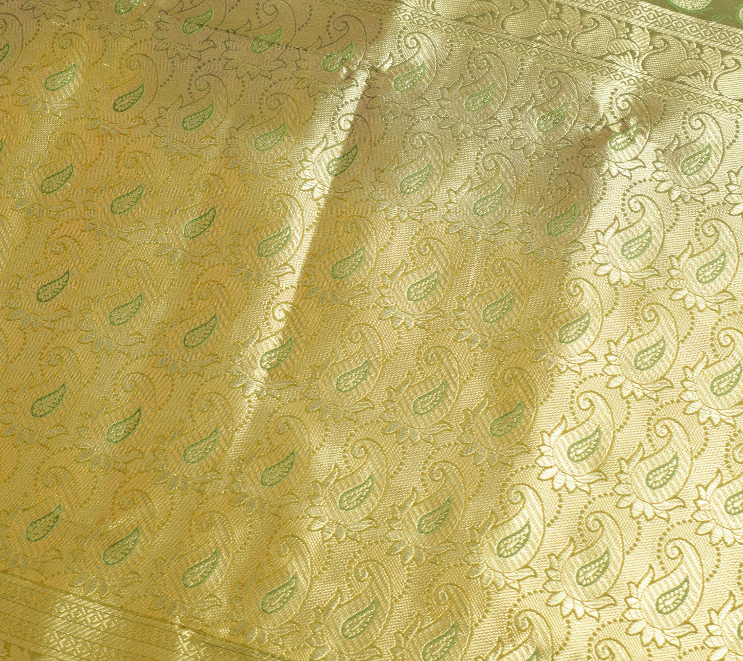 Indian Green Dual Tone Sari Banarasi Art Silk Saree with Blouse Gold Zari Woven