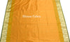 Indian Orange Dual Tone Sari Banarasi Art Silk Saree with Blouse Gold Zari Woven