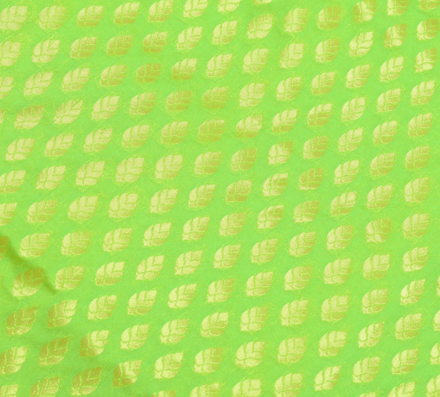 Indian Parrot Green Banarasi Sari Art Cotton Saree Blouse Fabric Gold Zari Woven