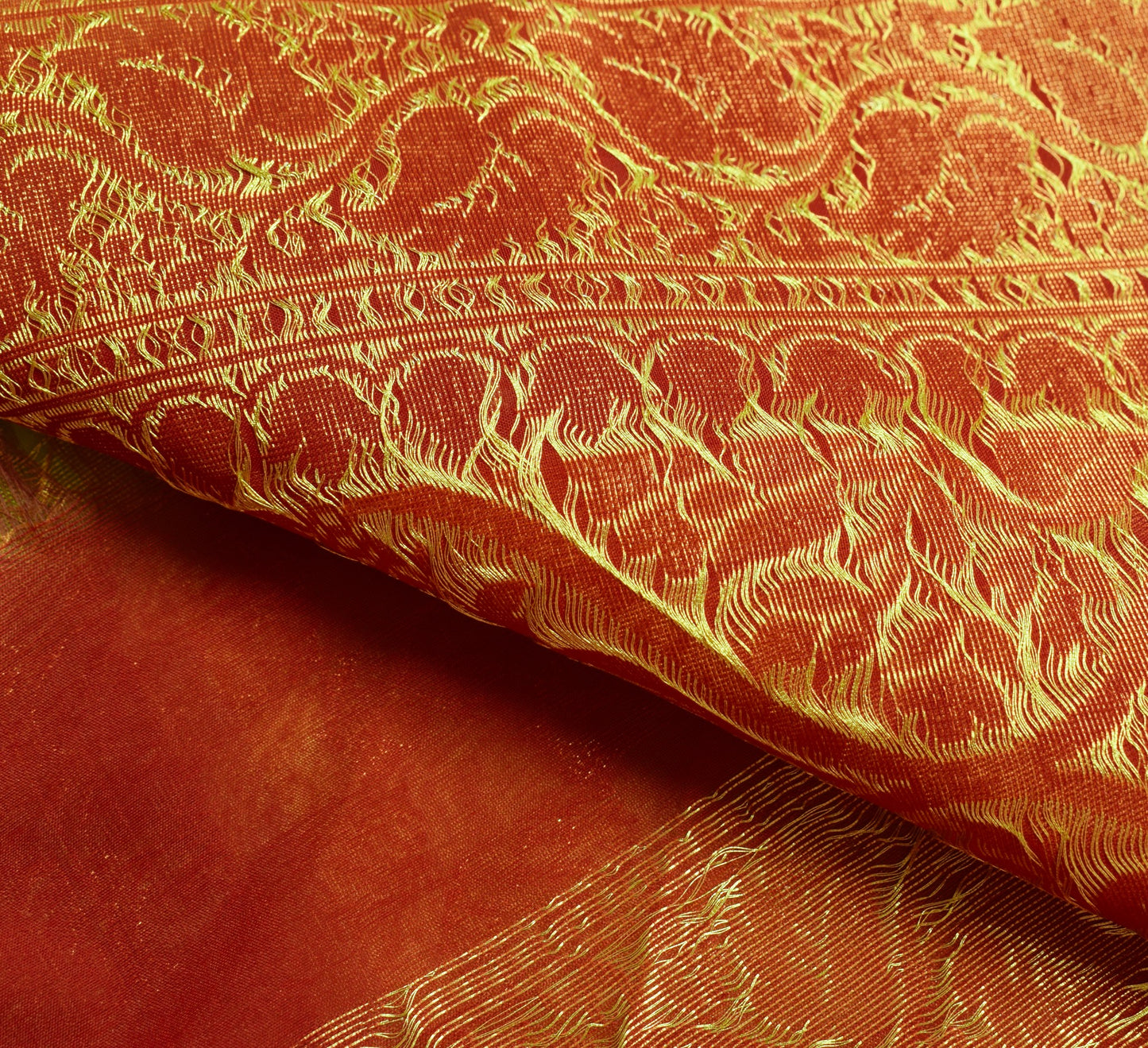 Indian Parrot Green Banarasi Sari Art Cotton Saree Blouse Fabric Gold Zari Woven