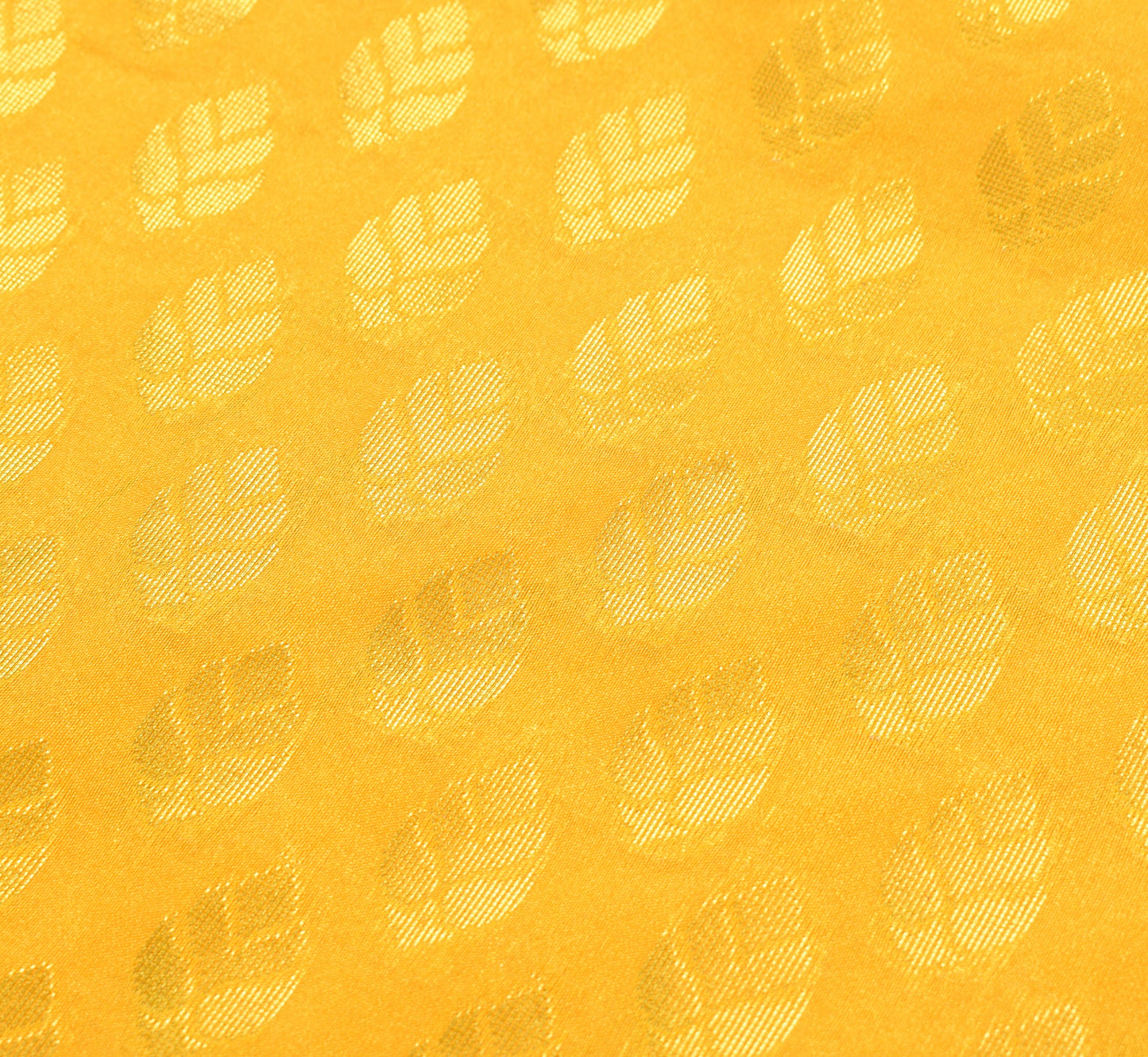 Indian Yellow Banarasi Sari Art Cotton Saree with Blouse Fabric Gold Zari Woven