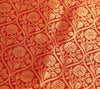 Indian Cream Red Banarasi Sari Art Cotton Saree Blouse Fabric Gold Zari Woven