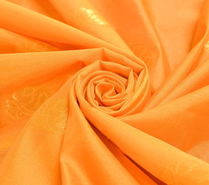 Indian Yellow Purple Sari Banarasi Art Cotton Saree with Blouse Gold Zari Woven