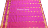 Indian Yellow Purple Sari Banarasi Art Cotton Saree with Blouse Gold Zari Woven