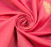 Indian Pink Sari Banarasi Art Cotton Saree with Blouse Intricate Gold Zari Woven