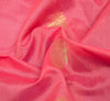 Indian Pink Sari Banarasi Art Cotton Saree with Blouse Intricate Gold Zari Woven