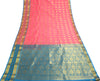 Indian Pink Sari Banarasi Art Cotton Saree with Blouse Intricate Gold Zari Woven