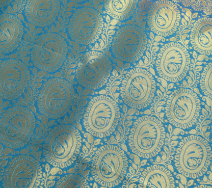 Indian Pink Sari Banarasi Art Cotton Saree with Blouse Intricate Gold Zari Woven