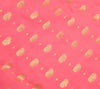 Indian Pink Sari Banarasi Art Cotton Saree with Blouse Intricate Gold Zari Woven