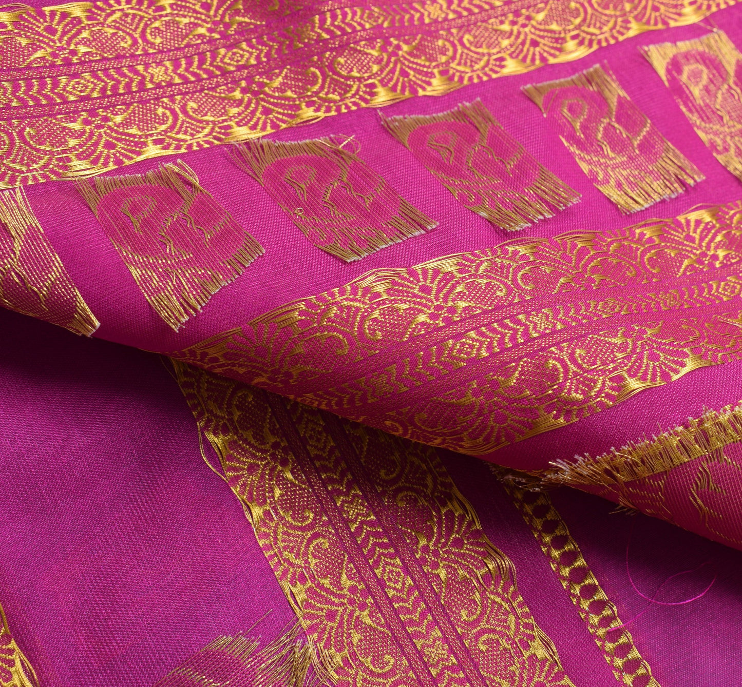 Indian Aqua Green Banarasi Sari Art Cotton Saree Blouse Fabric Gold Zari Woven