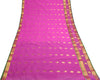 Indian Purple Sari Banarasi Art Cotton Saree with Green Blouse Gold Zari Weaving