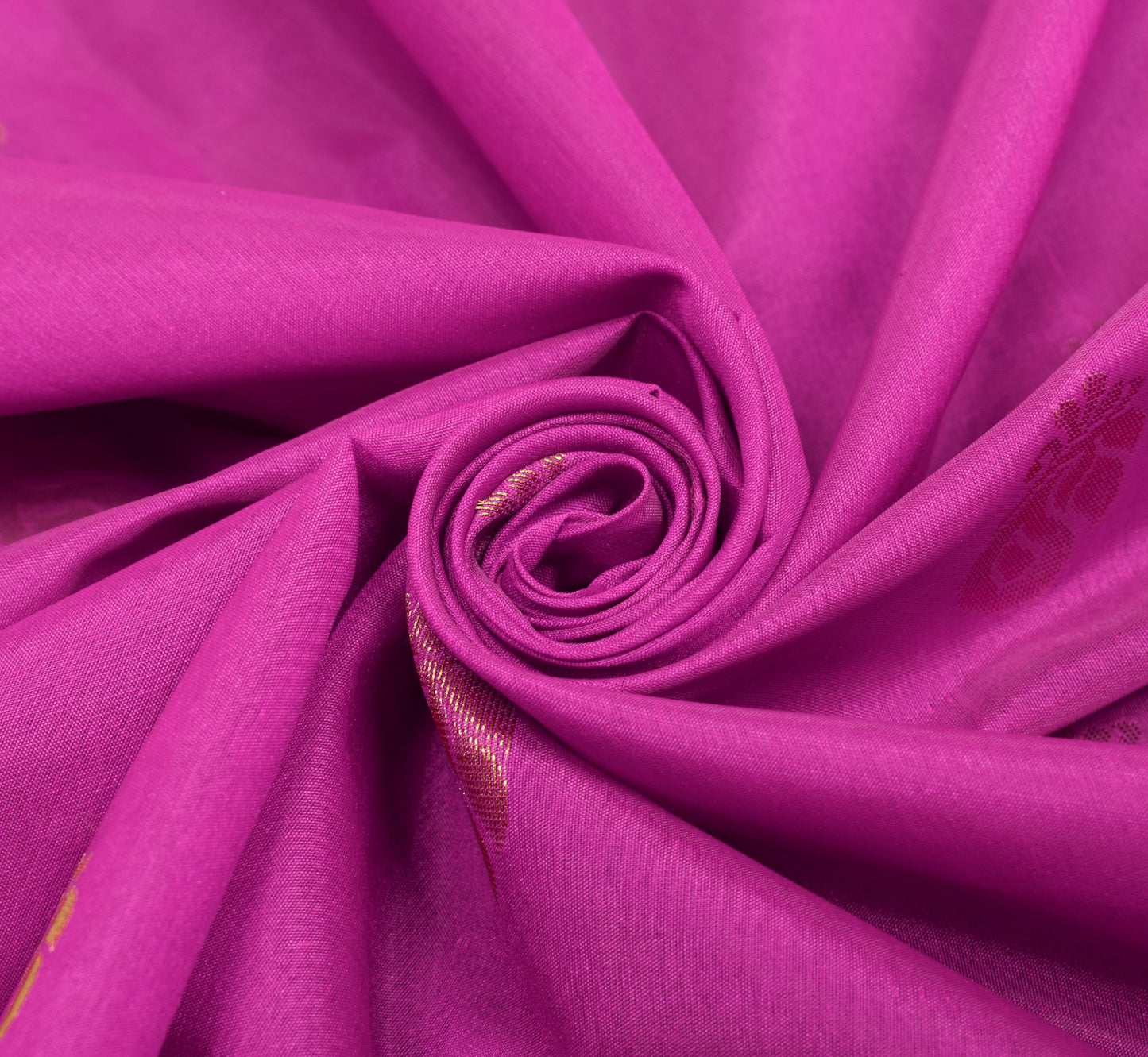 Indian Purple Sari Banarasi Art Cotton Saree with Green Blouse Gold Zari Weaving