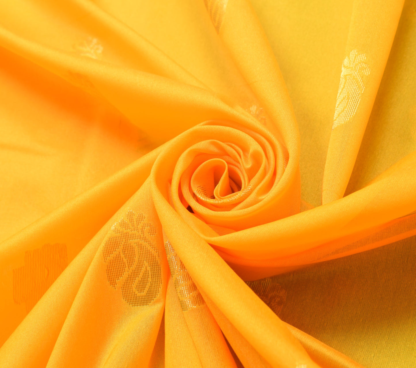 Indian Yellow Banarasi Sari Art Cotton Saree with Blouse Fabric Gold Zari Woven