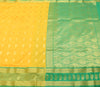 Indian Yellow Banarasi Sari Art Cotton Saree with Blouse Fabric Gold Zari Woven