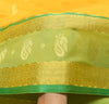 Indian Yellow Banarasi Sari Art Cotton Saree with Blouse Fabric Gold Zari Woven