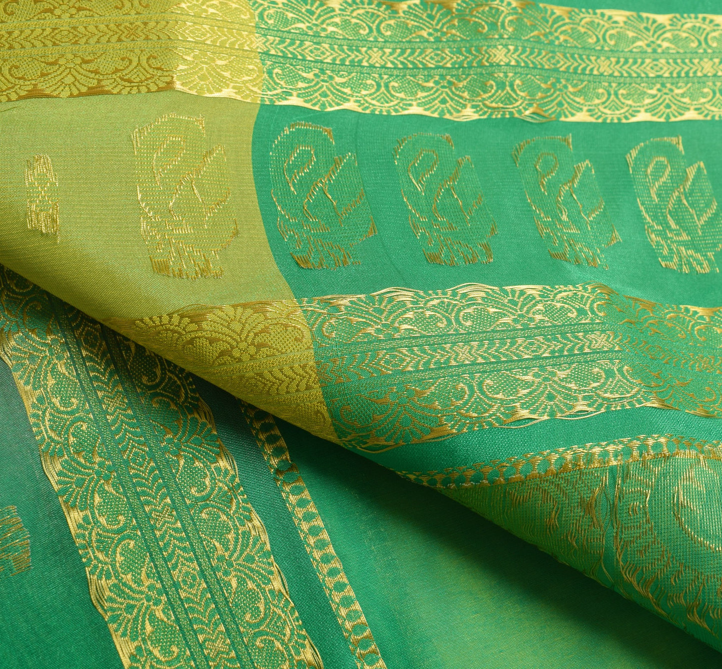 Indian Yellow Banarasi Sari Art Cotton Saree with Blouse Fabric Gold Zari Woven