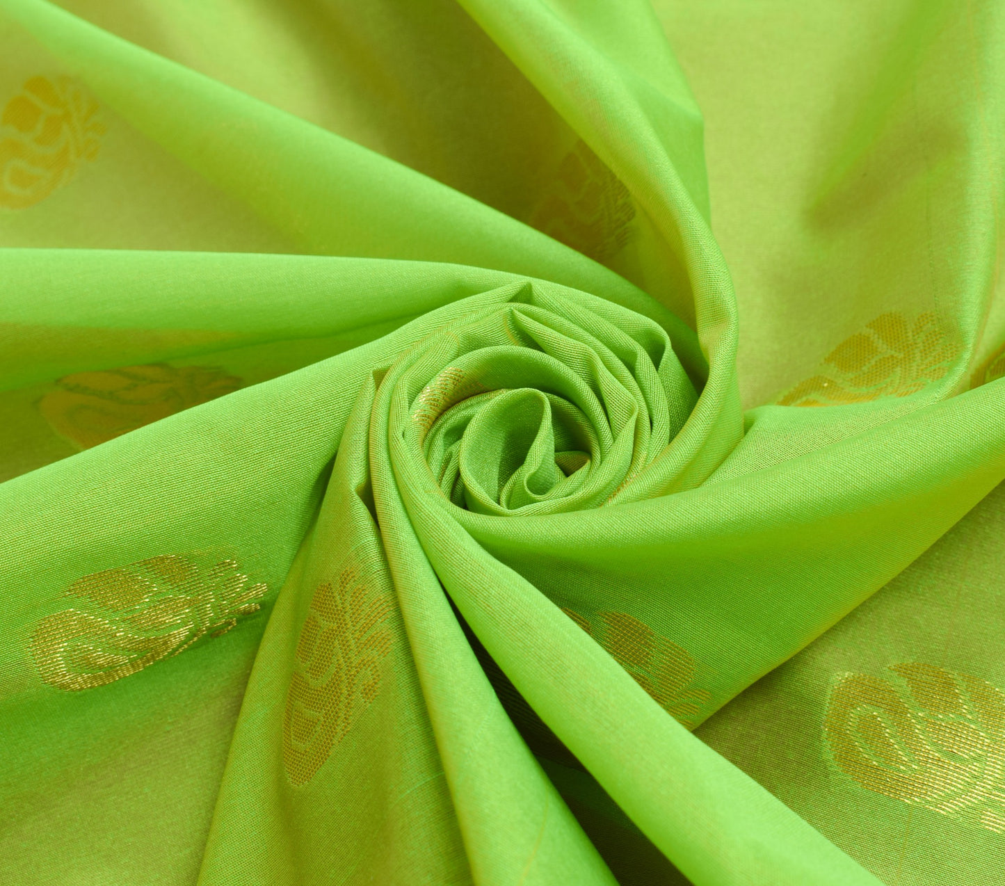 Indian Green Purple Sari Banarasi Art Cotton Saree with Blouse Gold Zari Woven