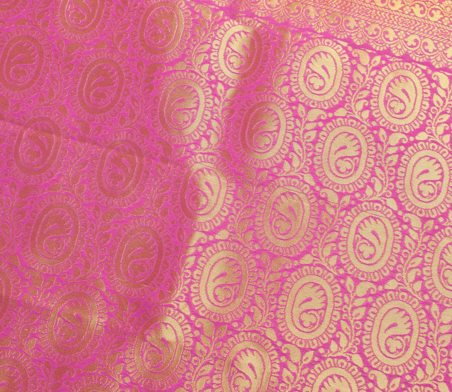 Indian Green Purple Sari Banarasi Art Cotton Saree with Blouse Gold Zari Woven