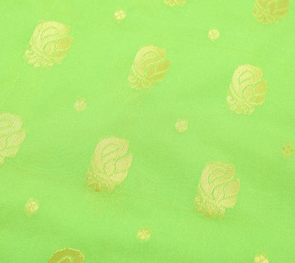 Indian Green Purple Sari Banarasi Art Cotton Saree with Blouse Gold Zari Woven