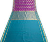 Purple Zari Woven Banarasi Saree Cotton Art Party Wear Sari with Blouse Fabric