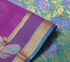 Purple Zari Woven Banarasi Saree Cotton Art Party Wear Sari with Blouse Fabric