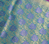 Purple Zari Woven Banarasi Saree Cotton Art Party Wear Sari with Blouse Fabric