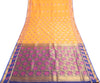 Zari Woven Banarasi Saree Cotton Art Party Wear Sari with Blouse Fabric Yellow