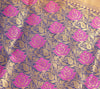 Zari Woven Banarasi Saree Cotton Art Party Wear Sari with Blouse Fabric Yellow