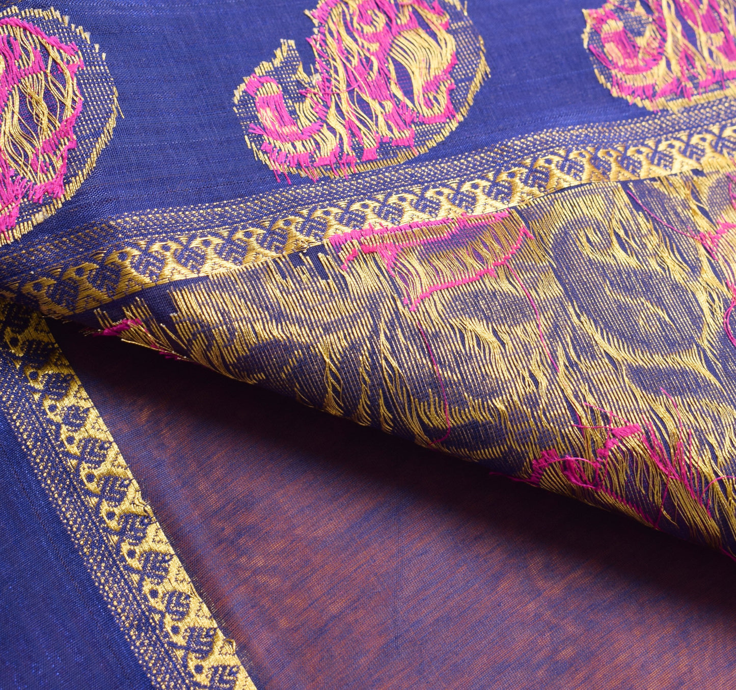 Zari Woven Banarasi Saree Cotton Art Party Wear Sari with Blouse Fabric Yellow