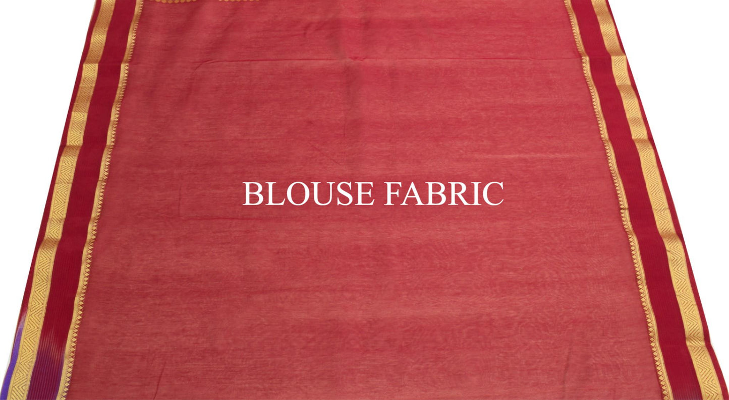 Cream Zari Woven Banarasi Saree Cotton Art Party Wear Sari with Blouse Fabric