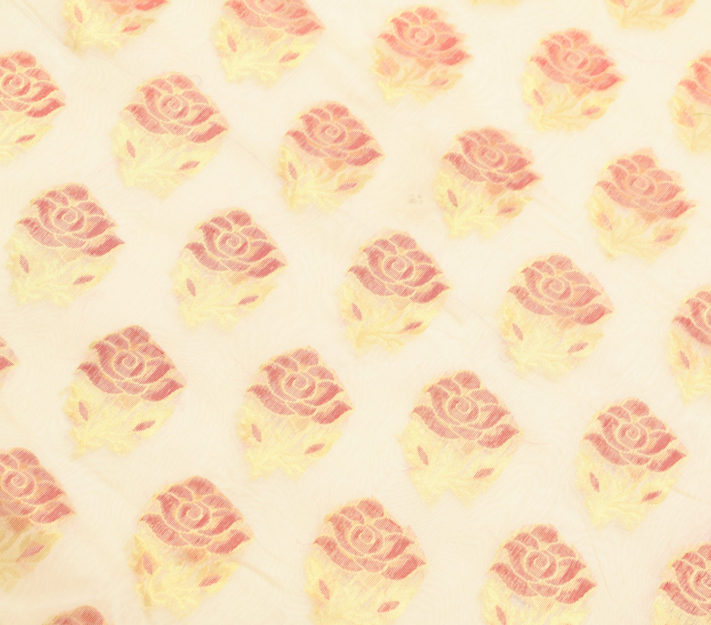 Cream Zari Woven Banarasi Saree Cotton Art Party Wear Sari with Blouse Fabric