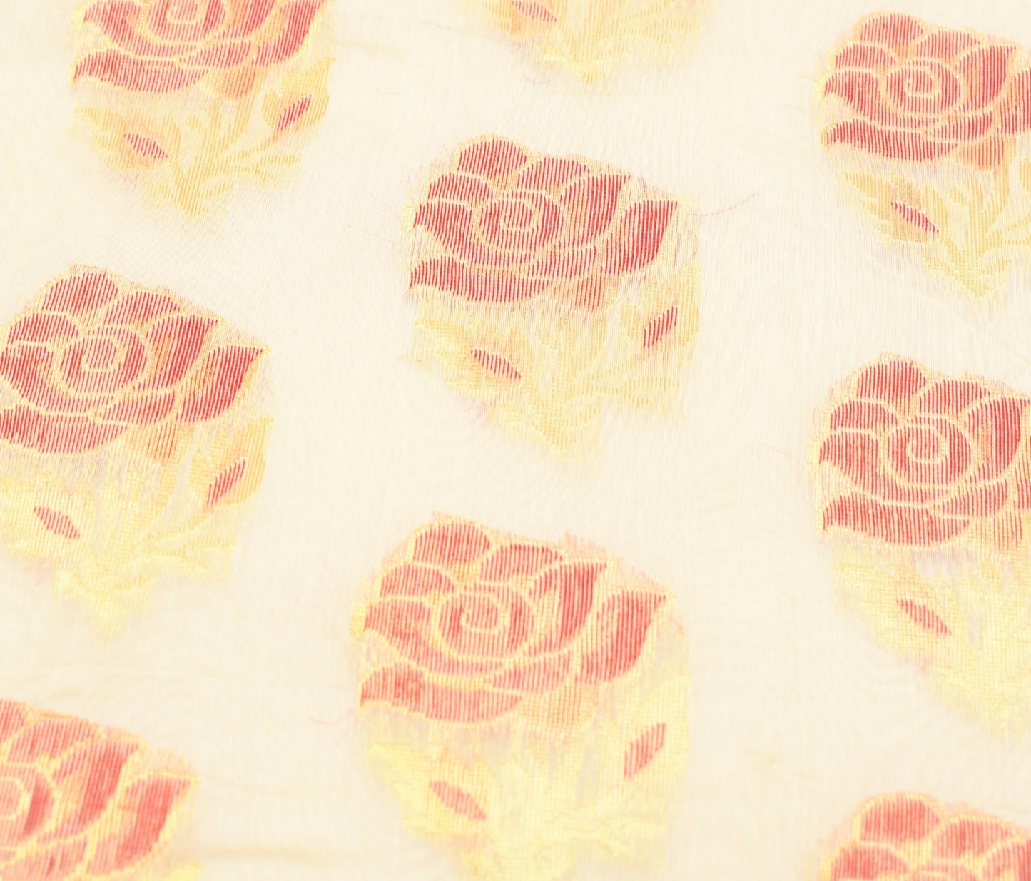 Cream Zari Woven Banarasi Saree Cotton Art Party Wear Sari with Blouse Fabric